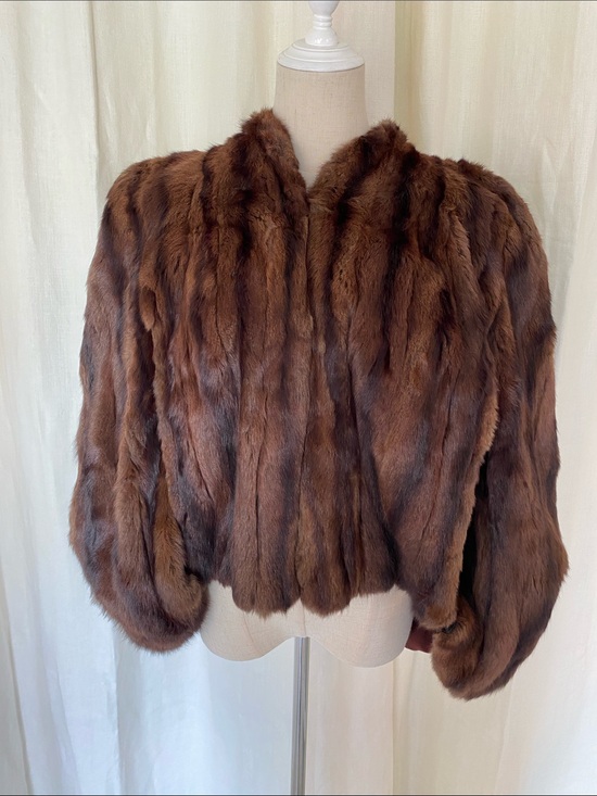 Vintage Jackets & Blazers - Mink Fur Cape/Stole Coat